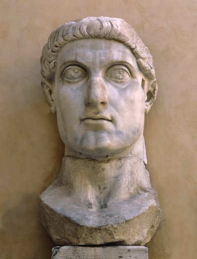Colossal head of Constantine the Great by Roman